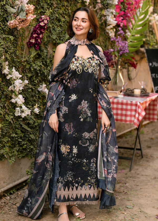 Hania Printed Linen Unstiched 3pc