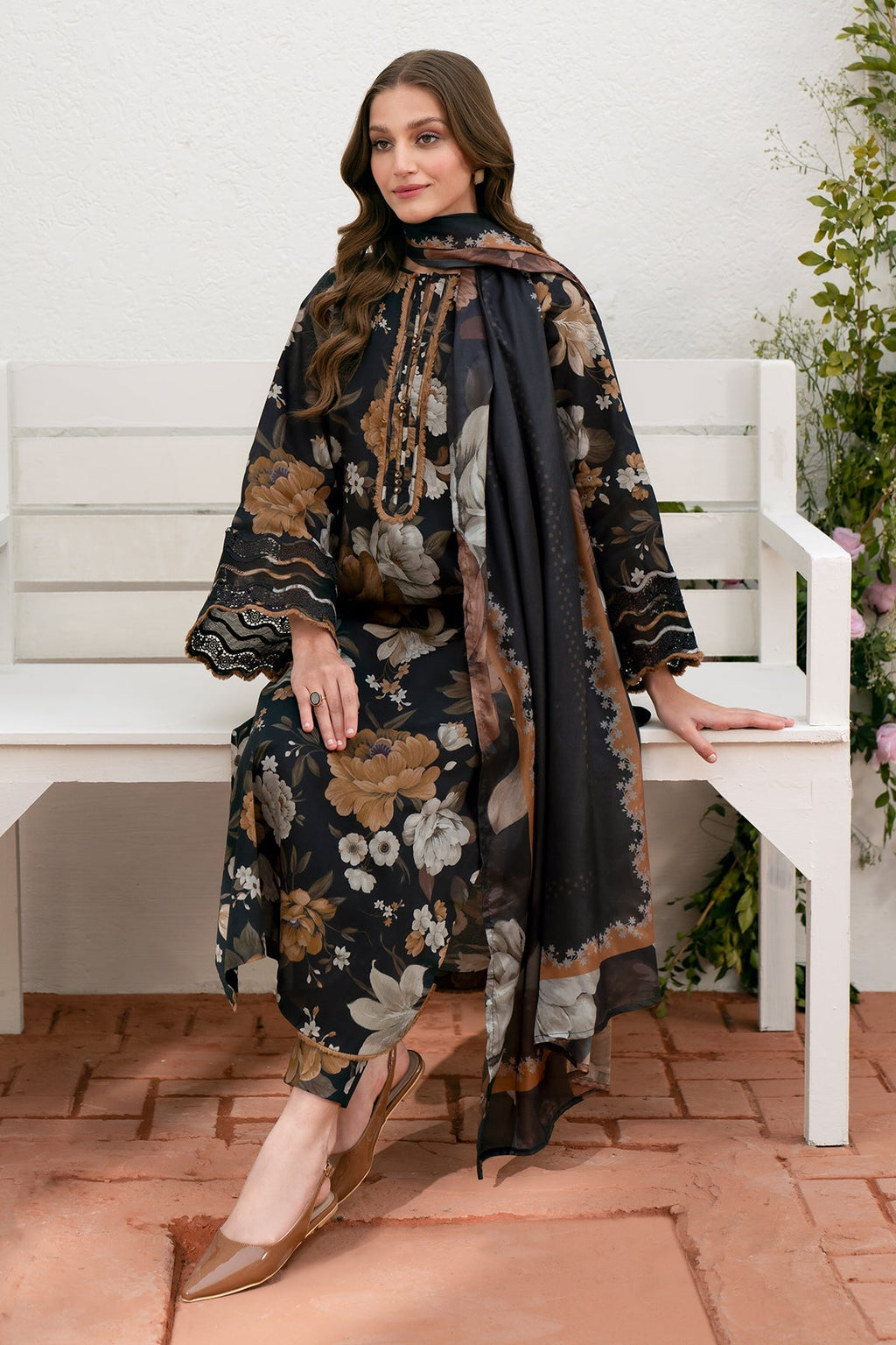 Baroque Printed Linen Unstiched 3pc
