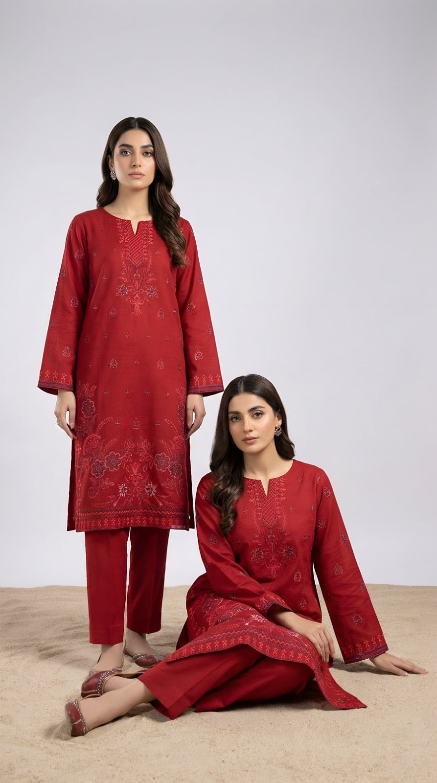 Zarysh-Embroidered Luxury Lawn Unstiched 2pc (ZT-829)