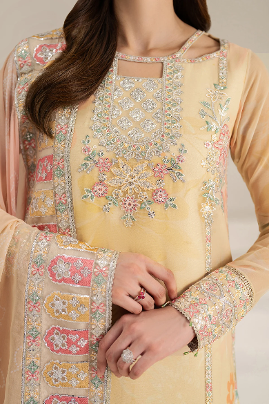 Floral Ray-PRINTED EMBROIDERED LAWN UNSTICHED 3PC(SL-452)