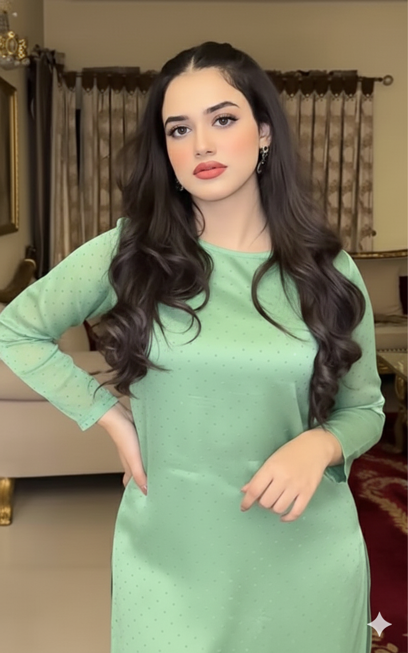 Luxury Sheesha Silk unstiched 2pc (Apple Green) SL-1968