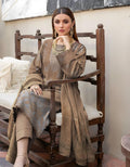 “BAVLI” SLUB VISCOSE EMROIDERED APLIC WORK UNSTICHED 3pc SL-D01