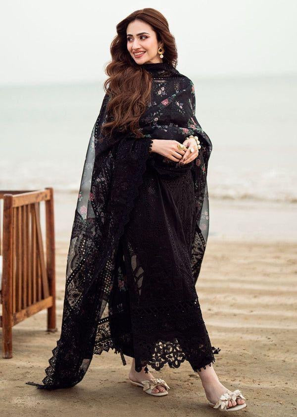 SANA-NUREH-EMBROIDERED LAWN UNSTICHED 3pc (SL-5014)