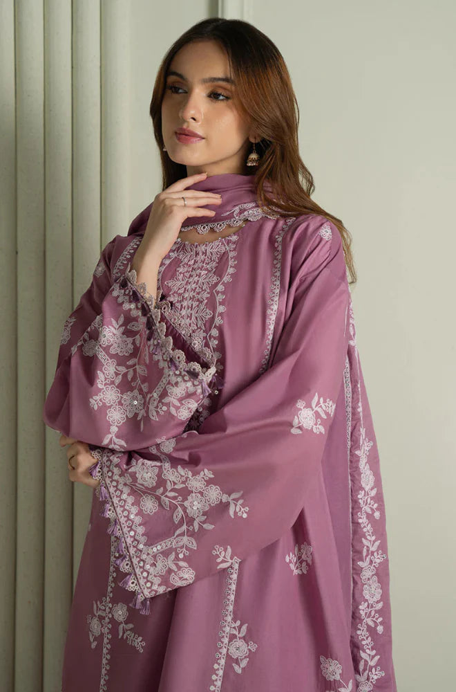 JAZMINE-EMBROIDERED DHANAK UNSTICHED 3pc SL-D98B