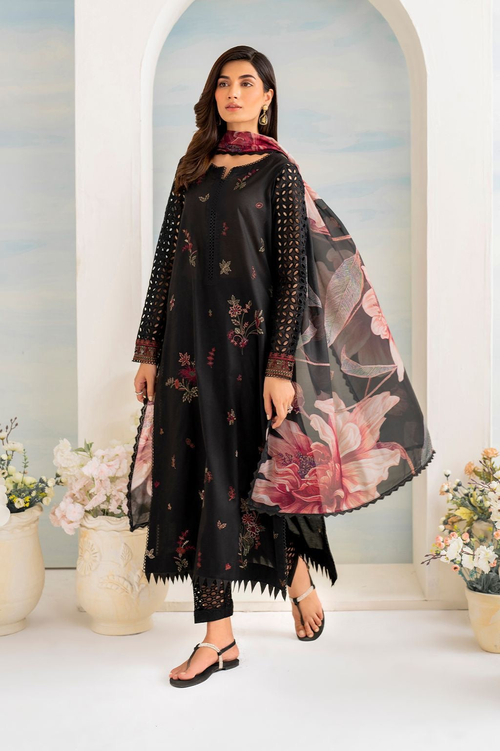 LIMELIGHT-HEAVY EMBROIDERED LAWN 3pc (SL-1145)