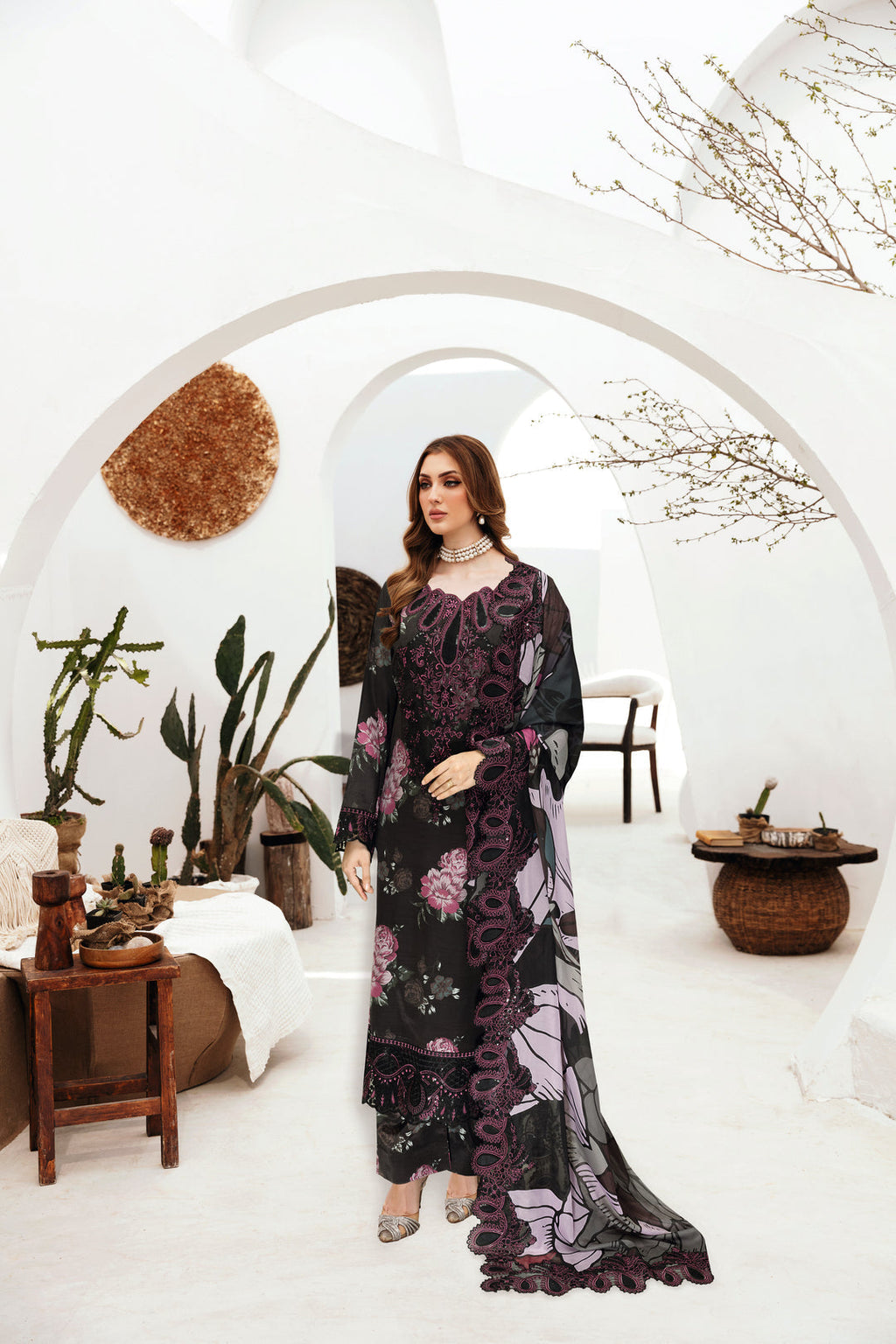 RAMSHA PRINTED EMBROIDERED LAWN 3pc (SL-428)
