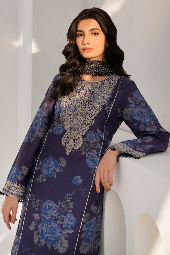 Jazmine Printed Embroidered Unstiched Khaddar 3pc (SL-3155)