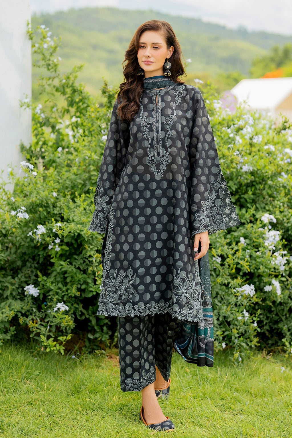 Baroque Printed Embroidered Unstiched Khaddar 3pc