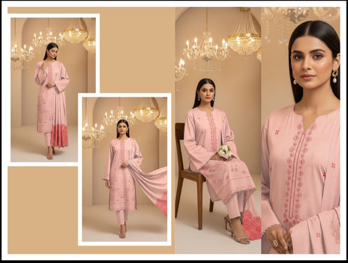 Bismil by Zimal textile Dhanak Emb 3pc