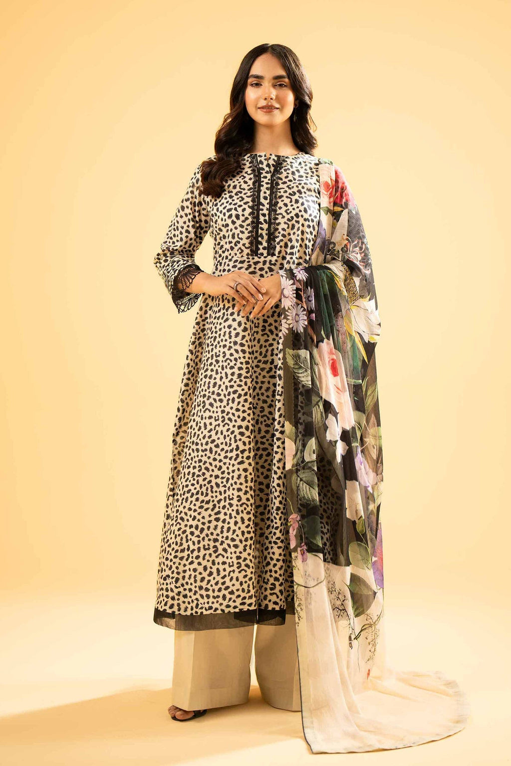 Nishat Printed Linen Unstiched 3pc