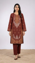 Zarysh-Embroidered Luxury Lawn Unstiched 2pc (ZT-824)