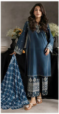 IZEL EMBROIDERED DHANAK UNSTICHED 3pc (SL-749)