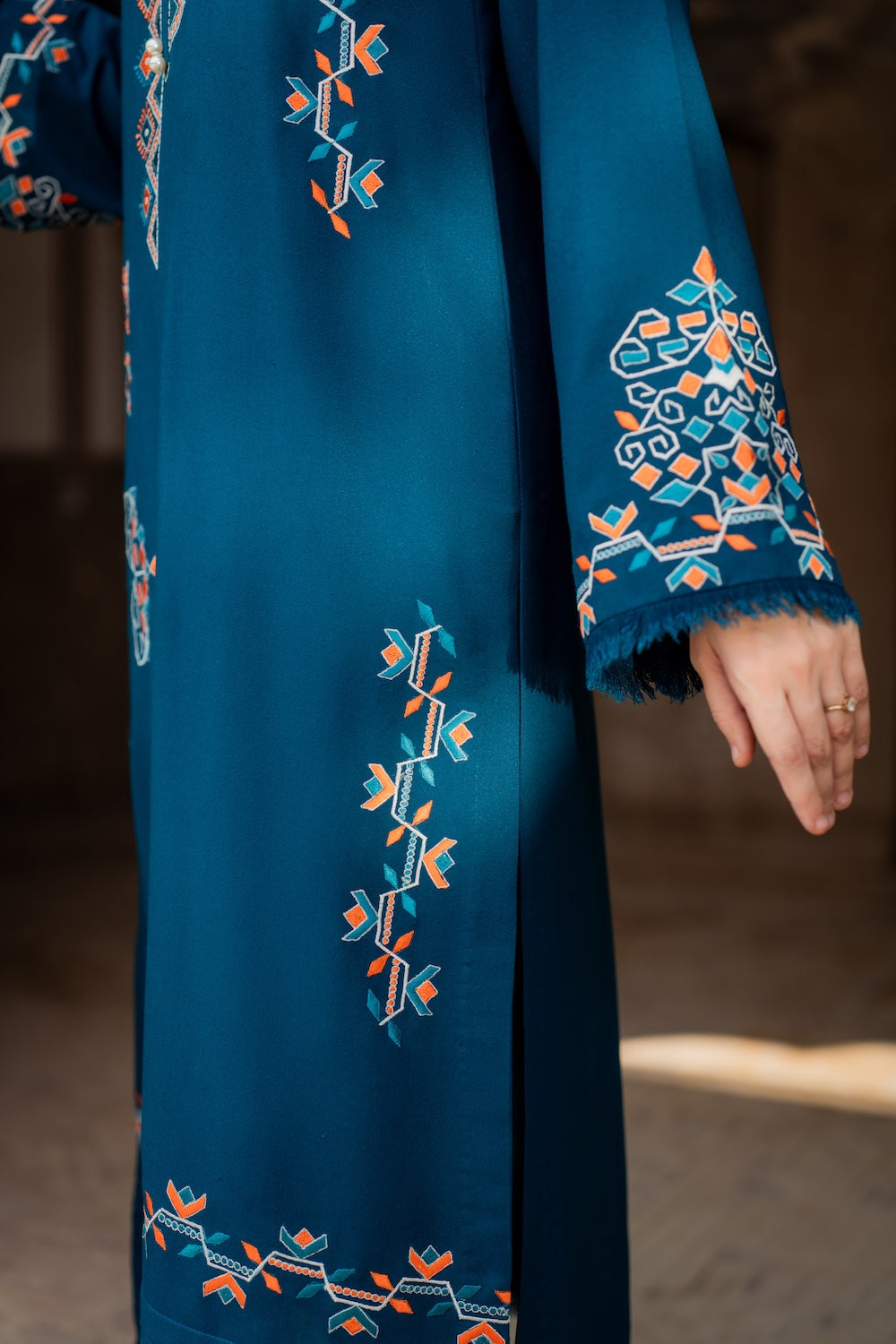 JAZMINE-EMBROIDERED DHANAK UNSTICHED 3PC (SL-9179)