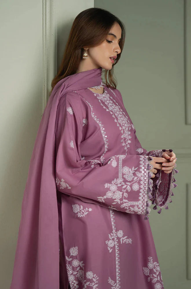 JAZMINE-EMBROIDERED DHANAK UNSTICHED 3pc SL-D98B