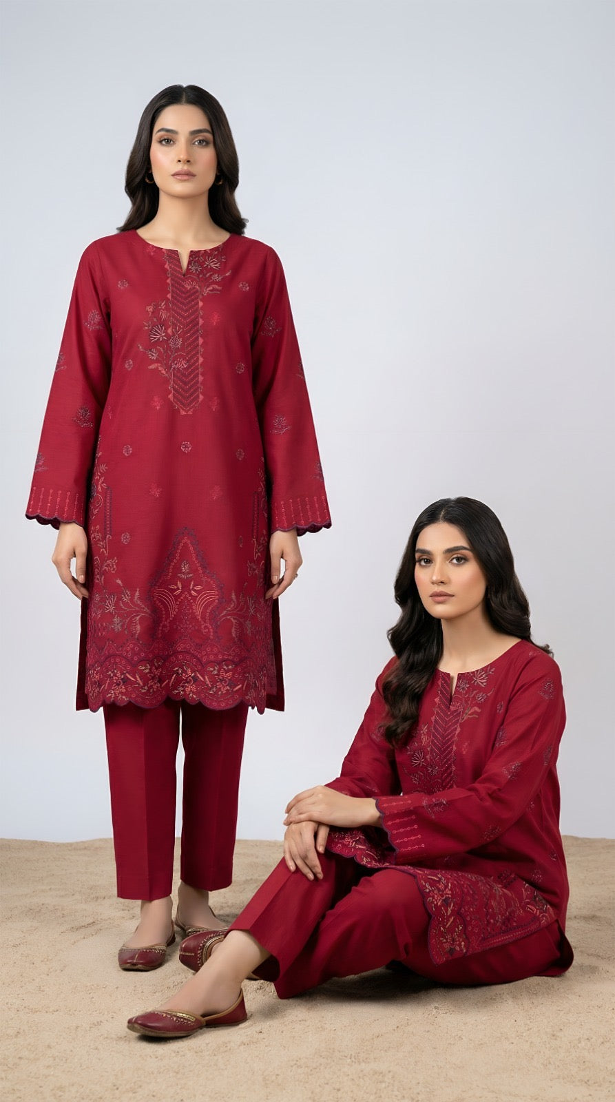Zarysh-Embroidered Luxury Lawn Unstiched 2pc (ZT-832)