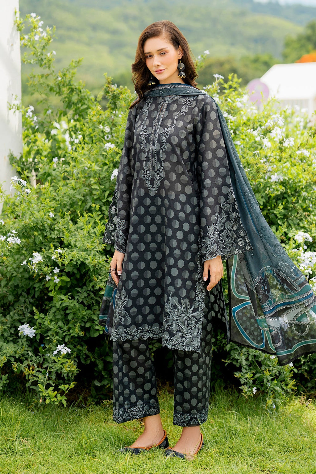 Baroque Printed Embroidered Unstiched Khaddar 3pc