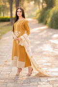 JAZMINE EMBROIDERED DHANAK UNSTICHED 3pc WITH EMBROIDERED SHAWL