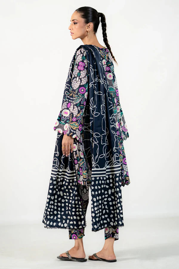 Ego Printed Linen Unstiched 3pc