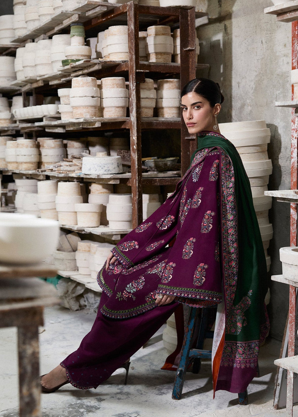 HUSSAIN REHAR-EMBROIDERED LAWN 3pc(SL-1230)