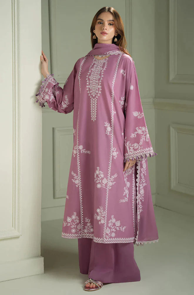 JAZMINE-EMBROIDERED DHANAK UNSTICHED 3pc SL-D98B