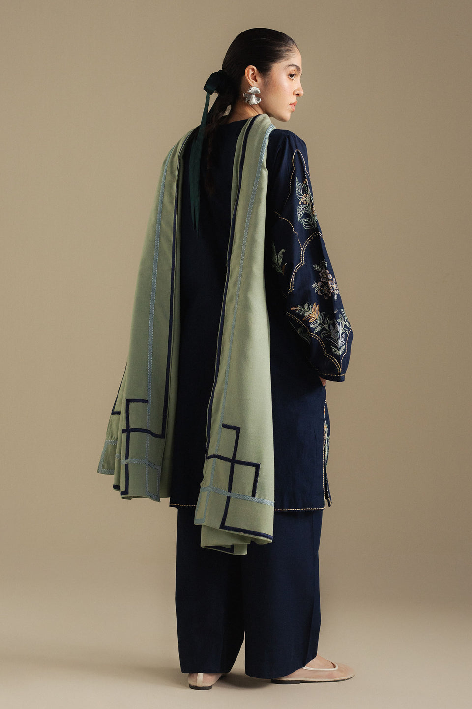 CoCo By Zara-EMBROIDERED DHANAK UNSTICHED 3pc (SL-6305)