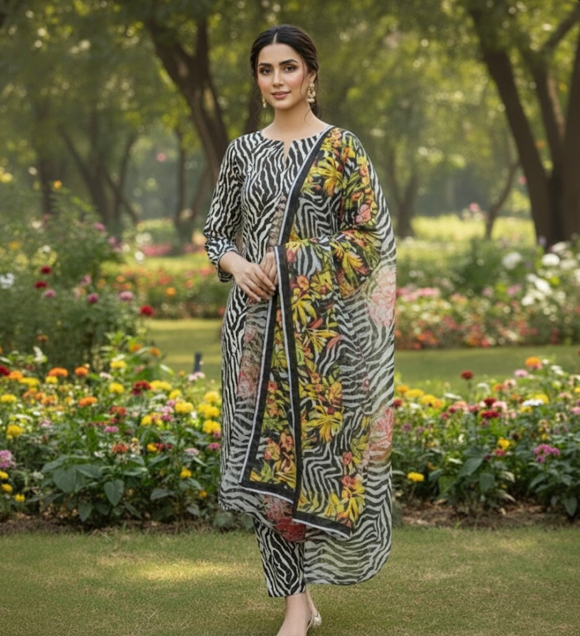 Swiss Lawn Printed 3pc