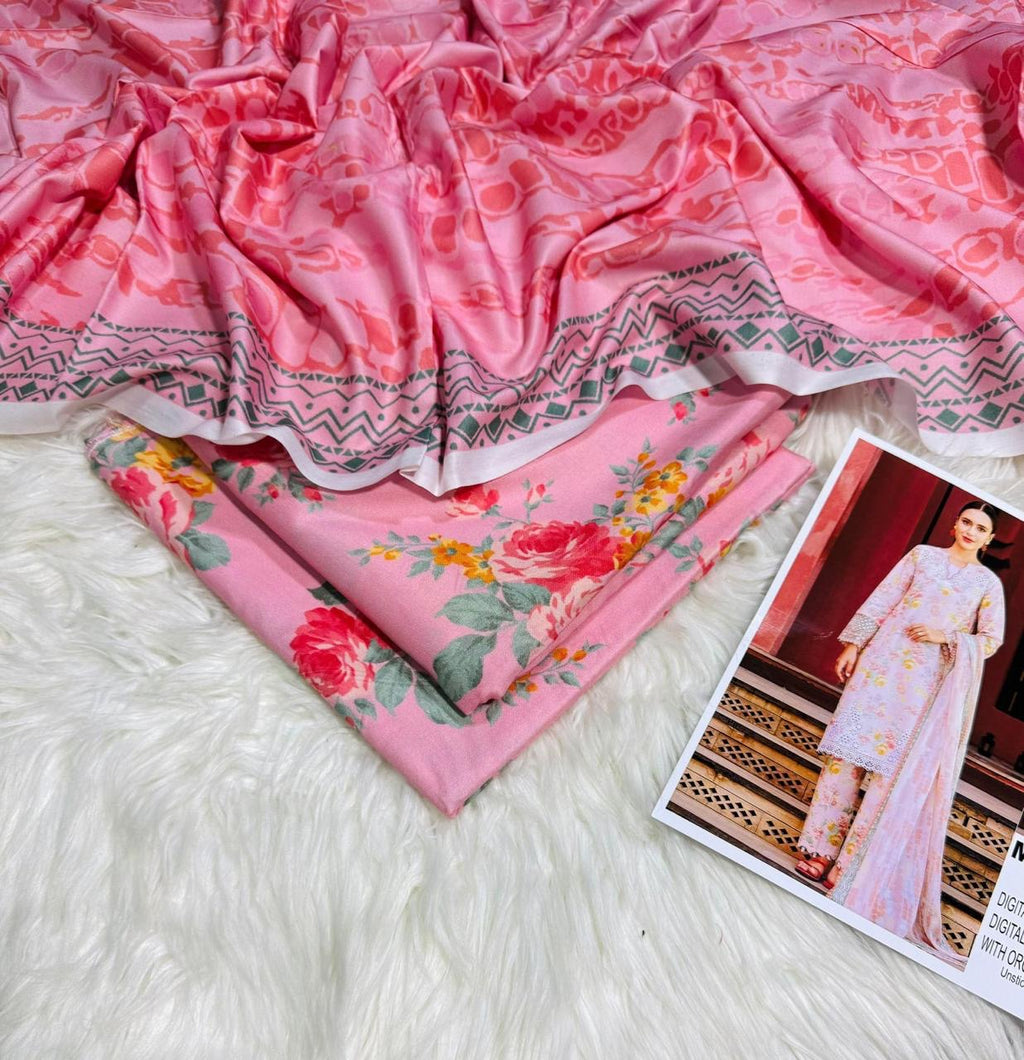 Iznik Linen Unstiched Printed 3pc