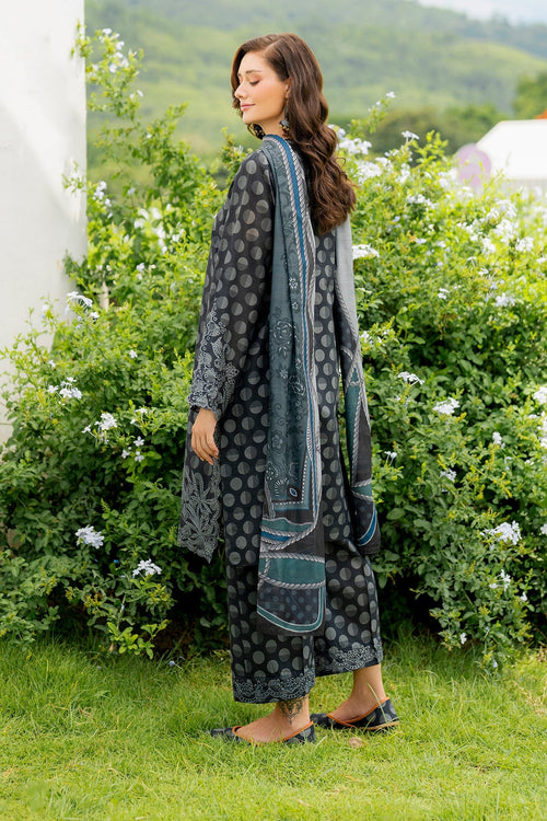 Baroque Printed Embroidered Unstiched Khaddar 3pc
