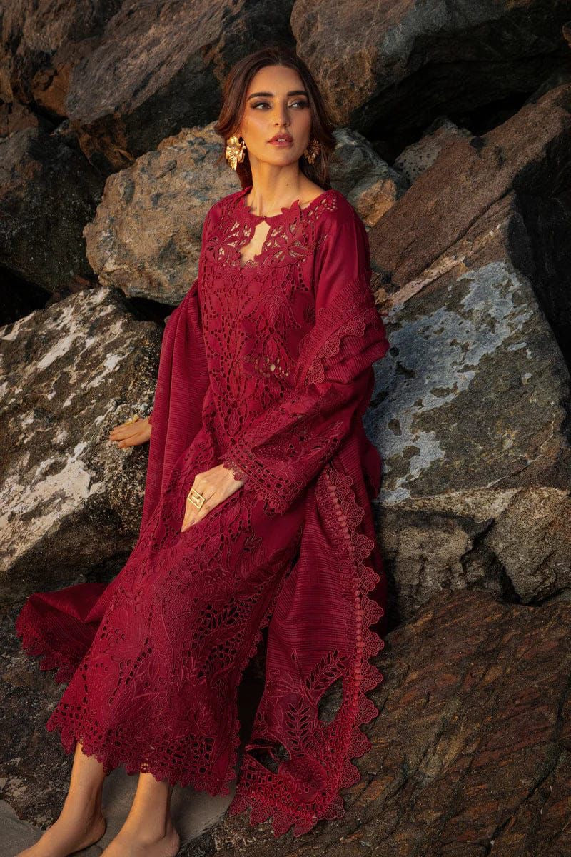 Rang.Rasiya- Heavy Chikan Kari Embroidered Lawn Unstiched 3pc (SL-531)