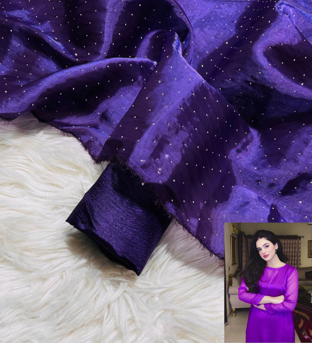 Luxury Sheesha Silk unstiched 2pc (Purple) SL-1960