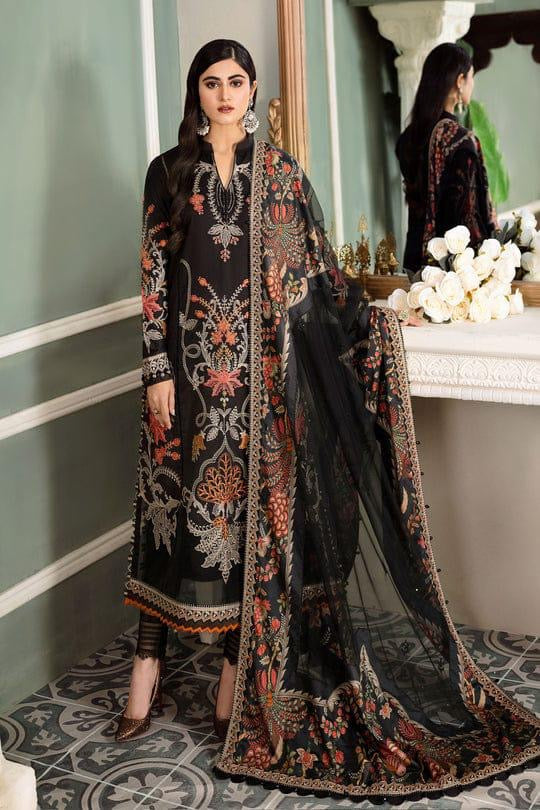 SATEEN-MARIA B-Heavy Embroidered Lawn Unstiched3pc SL-750