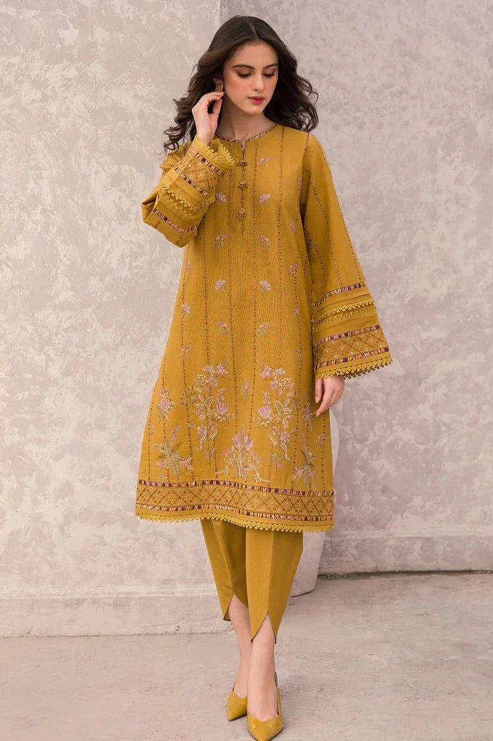 ZARA SHAHJAHAN EMBROIDERED DHANAK UNSTICHED 3pc (SL-D92)