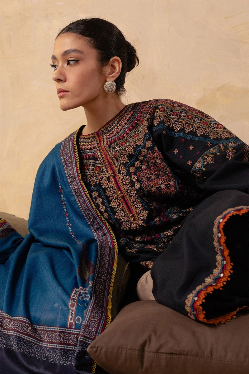 ZARA SHAHJAHAN EMBROIDERED LAWN 3pc (SL-1250)