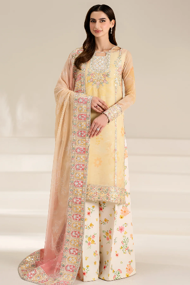 Floral Ray-PRINTED EMBROIDERED LAWN UNSTICHED 3PC(SL-452)