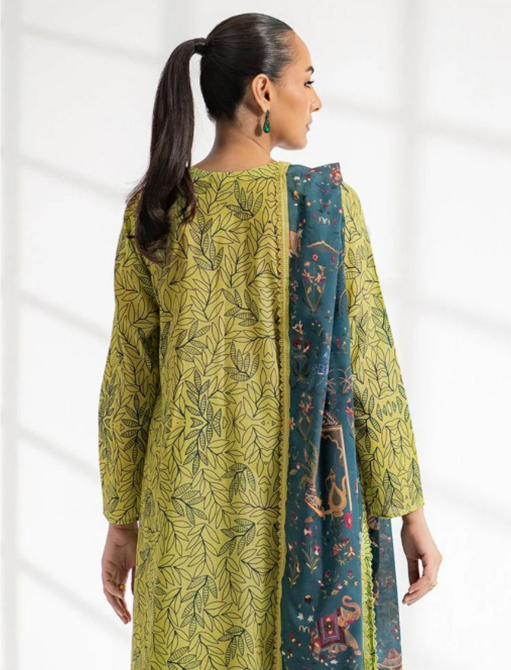 Ego Printed Unstiched Linen 3pc