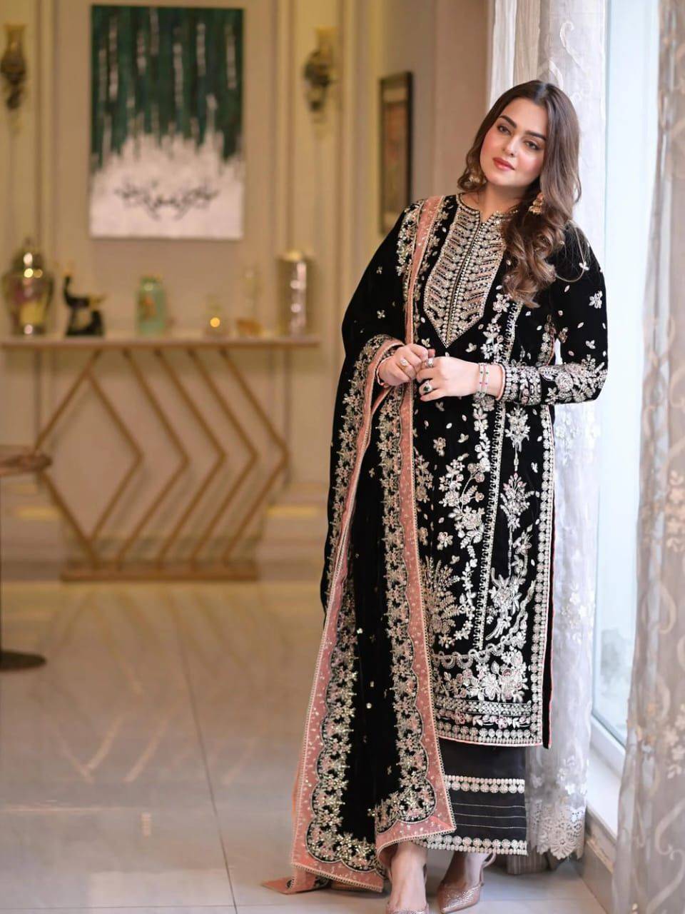 ANEELA’s-Heavy Embroidered Lawn 3pc (SL-754)