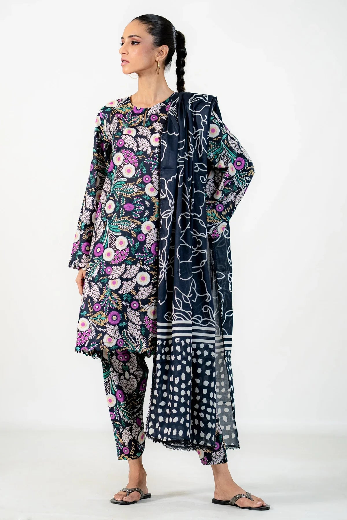 Ego Printed Linen Unstiched 3pc