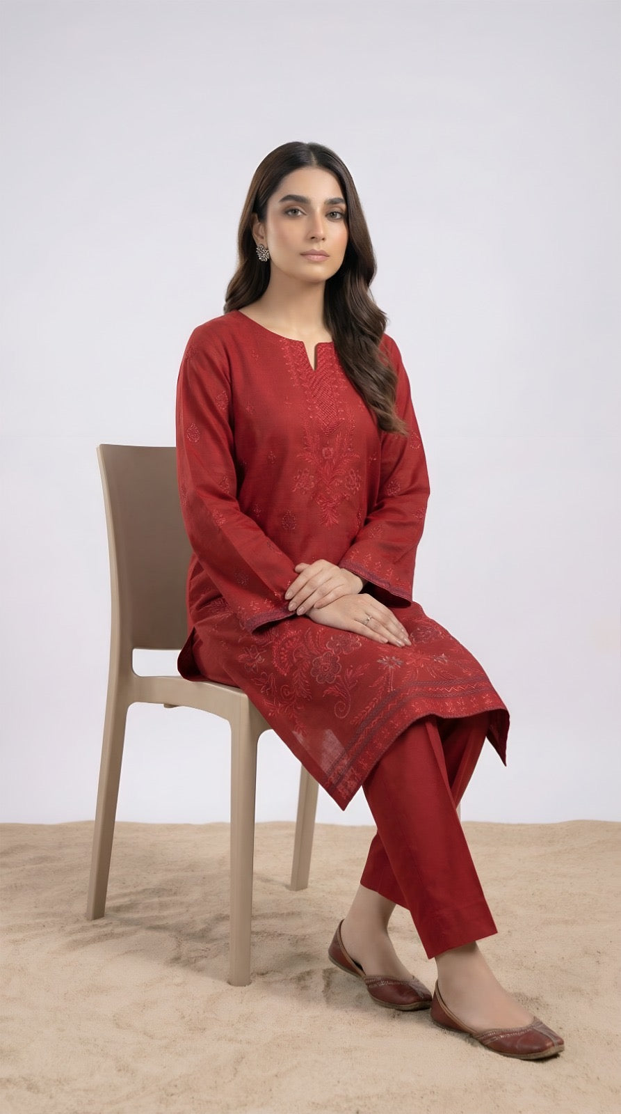 Zarysh-Embroidered Luxury Lawn Unstiched 2pc (ZT-829)