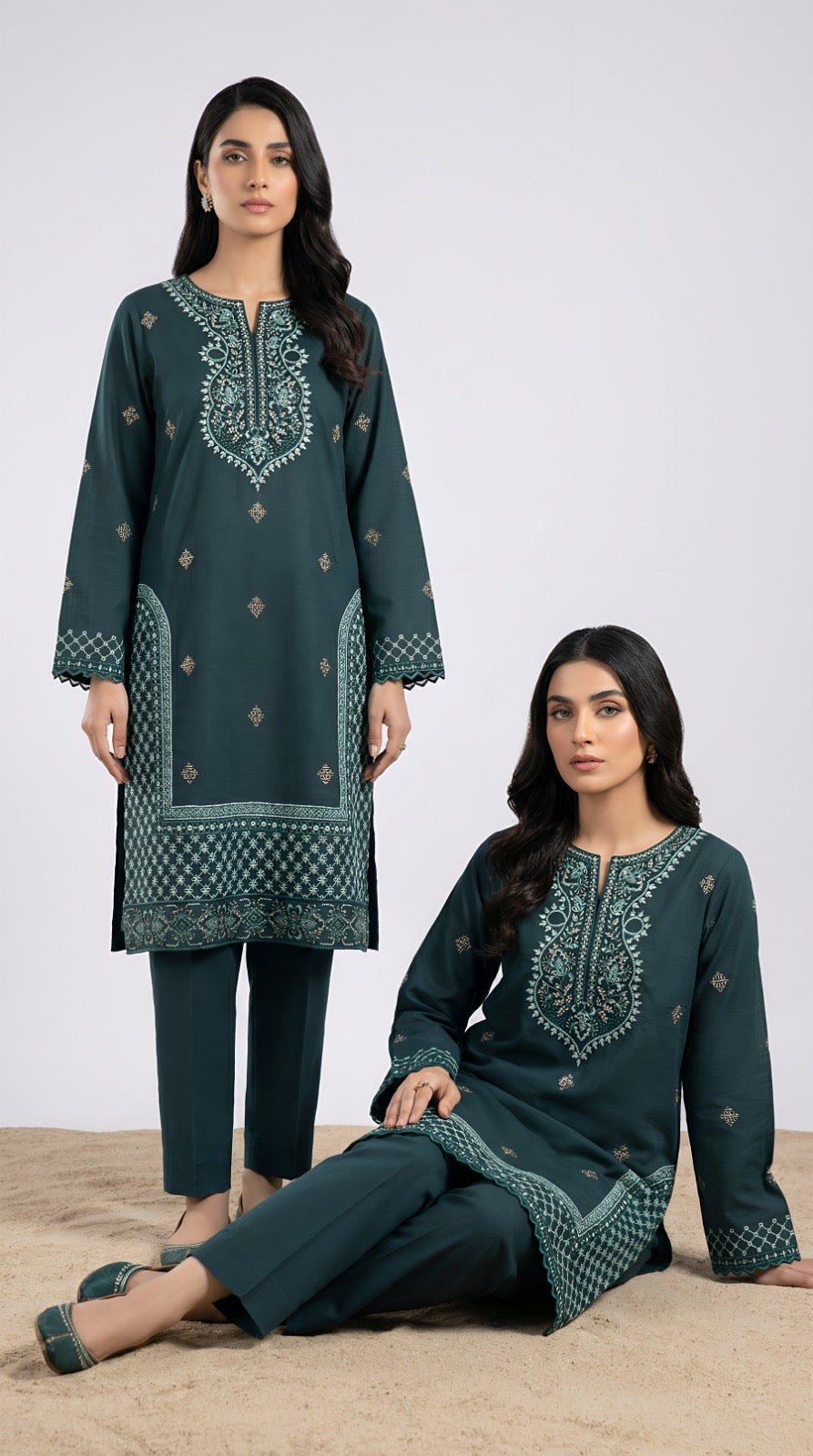 Zarysh-Embroidered Luxury Lawn Unstiched 2pc (ZT-826)