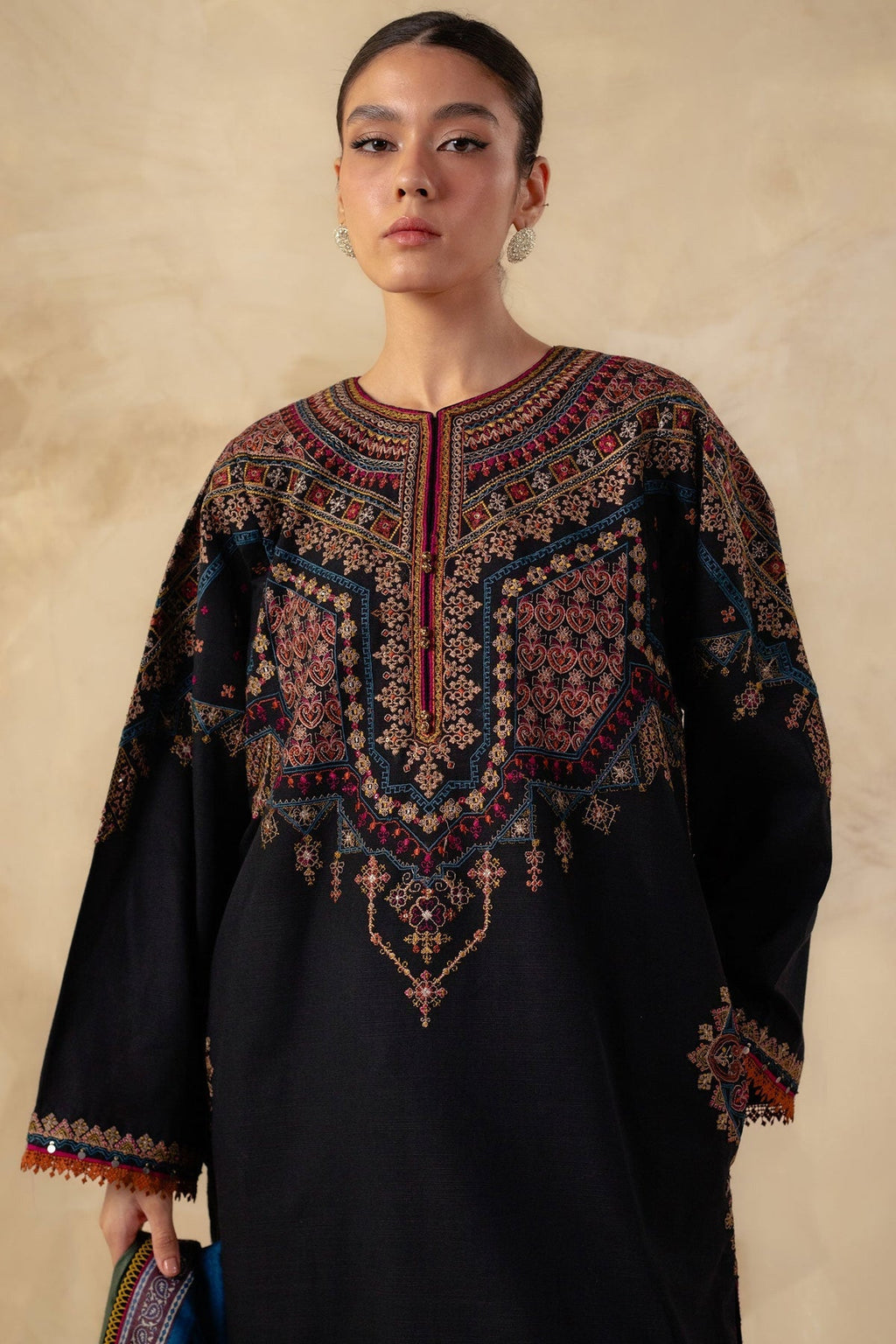 Zara Shah Jahan Embroidered Dhanak Unstiched 3pc SL-1031