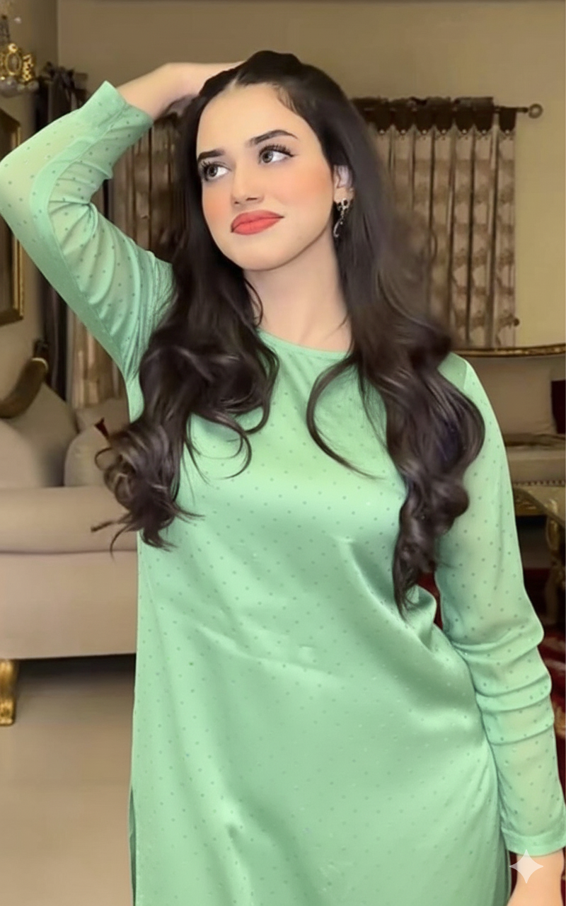 Luxury Sheesha Silk unstiched 2pc (Apple Green) SL-1968