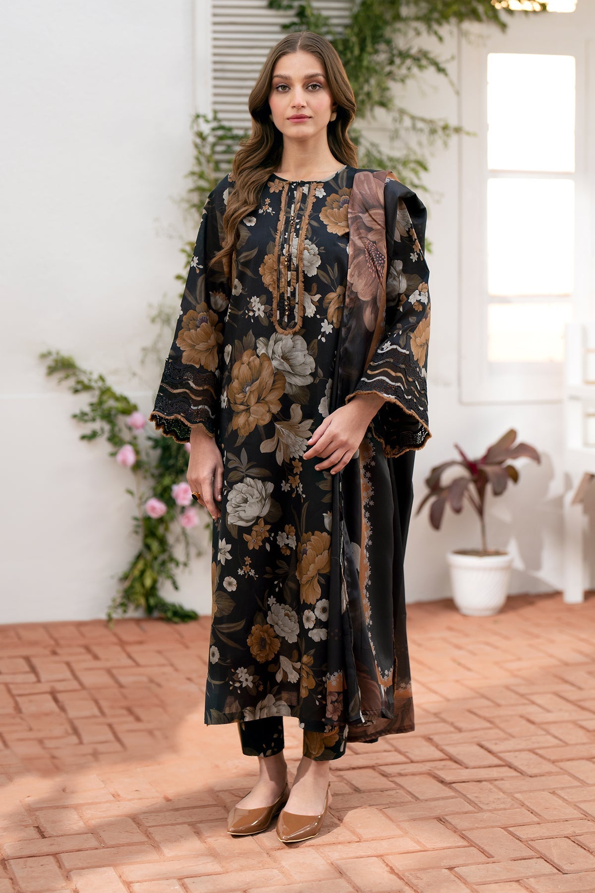 Baroque Printed Linen Unstiched 3pc