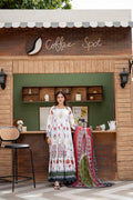 White Floral Printed 2Piece Stitched Suit | Premium Pakistani Lawn Dress | Zarysh