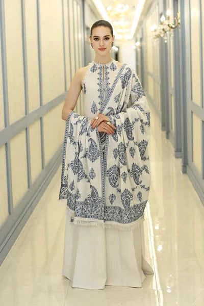 BAREEZE HEAVY EMBROIDERED DHANAK UNSTITCHED 3PC