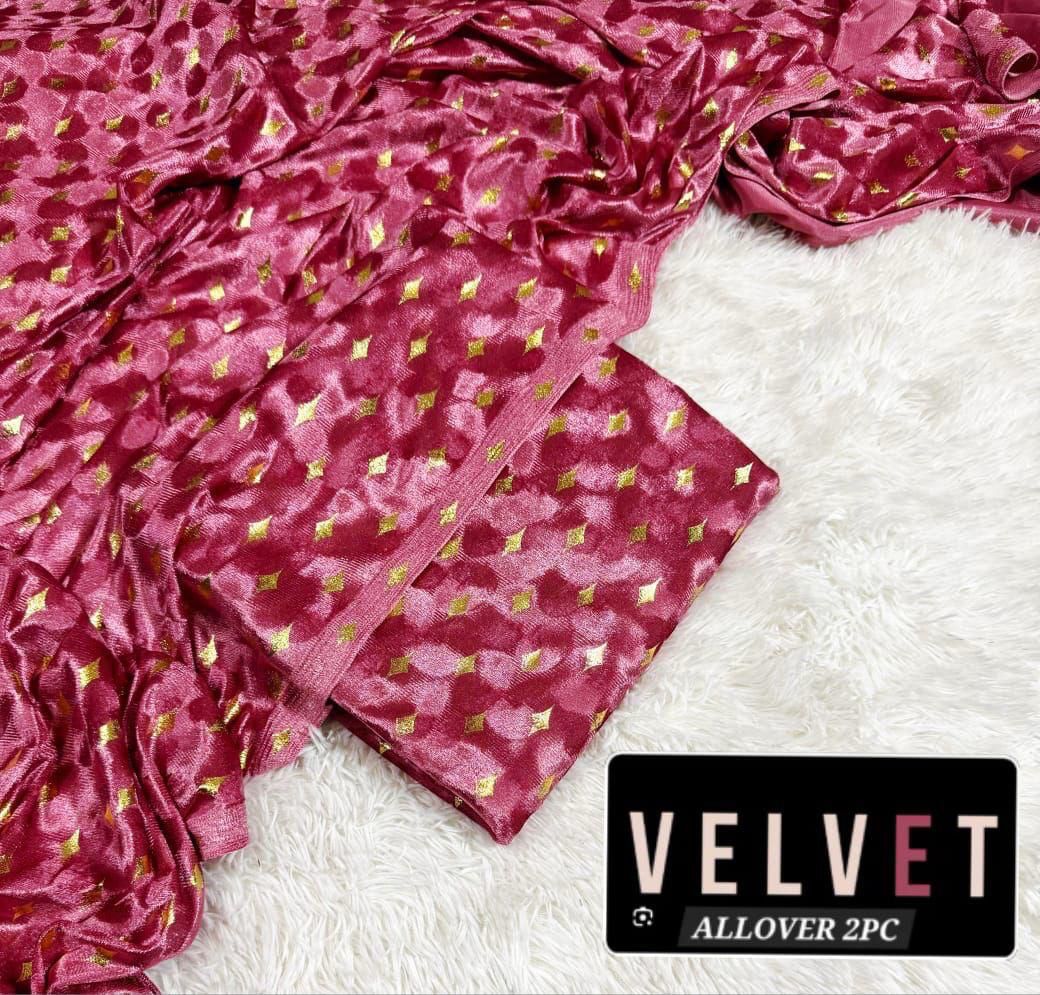 Fancy Velvet 2pc (light pink)