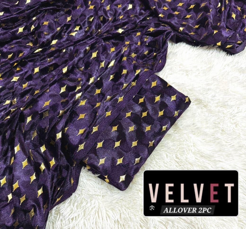 FANCY VELVET 2PC (PURPLE)
