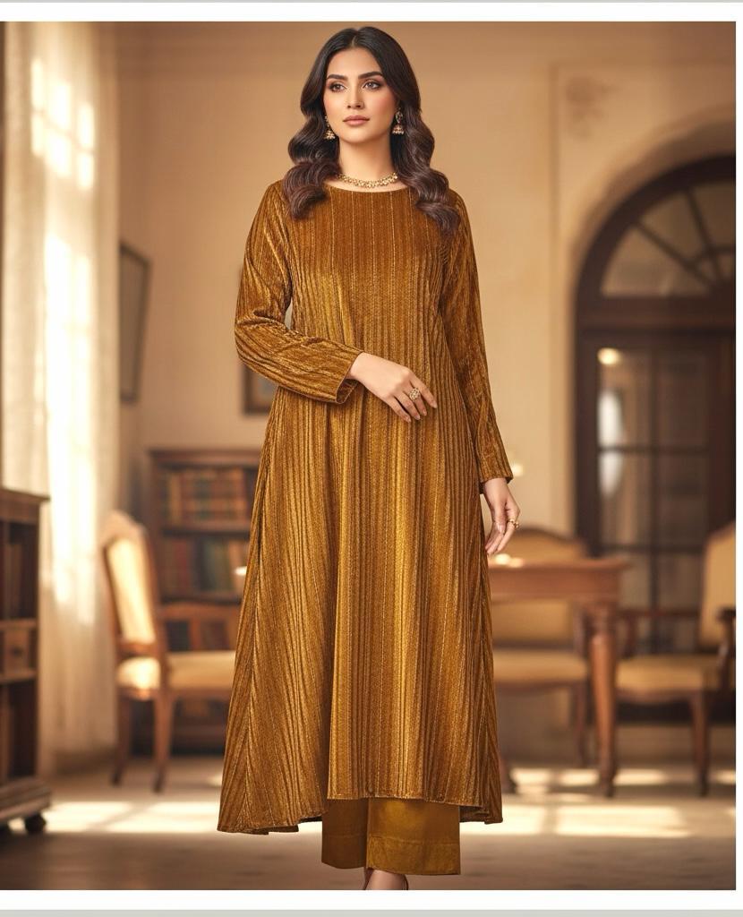 Lurex Velvet 2pc (Gold)